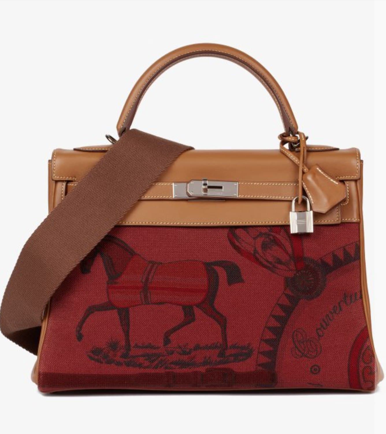 Hermès Kelly 32 Retourné — Toile Amazone & barénia