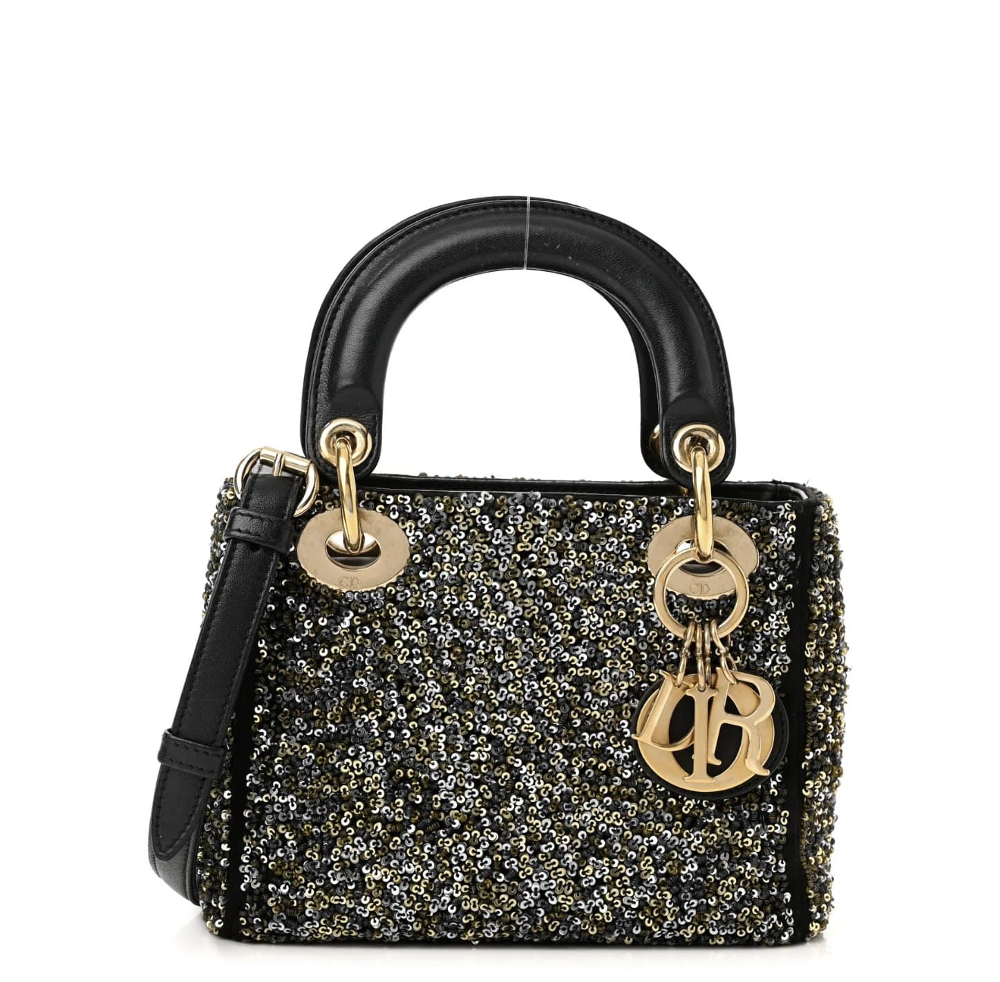 Dior Lady Dior — Sertie de cristaux, noir