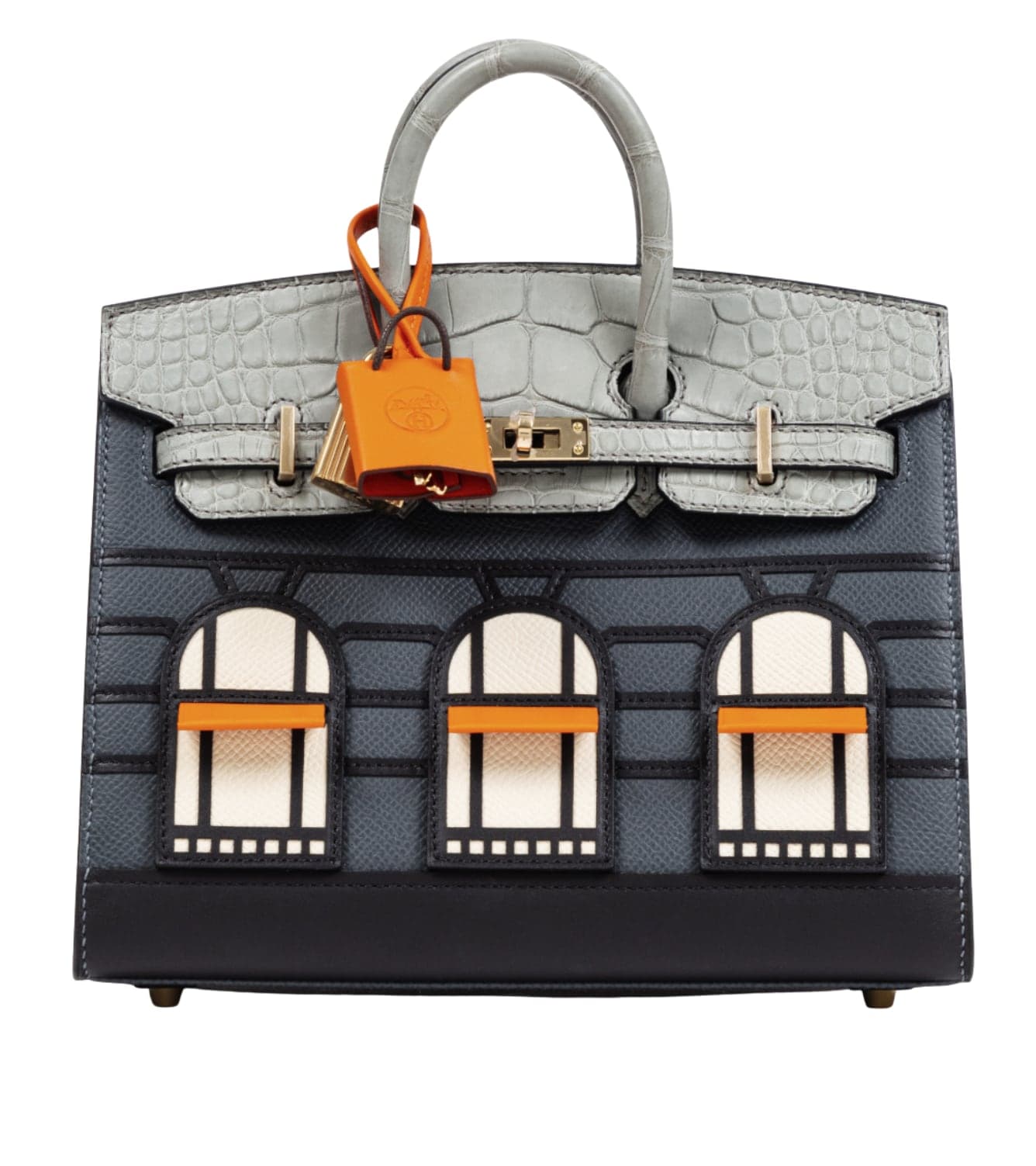 Hermès Birkin Sellier 20 « Faubourg » — Façade croco & epsom bleu nuit